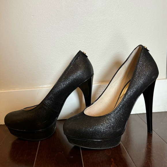 Michael Kors glitter sparkle black heels - Picture 1 of 6